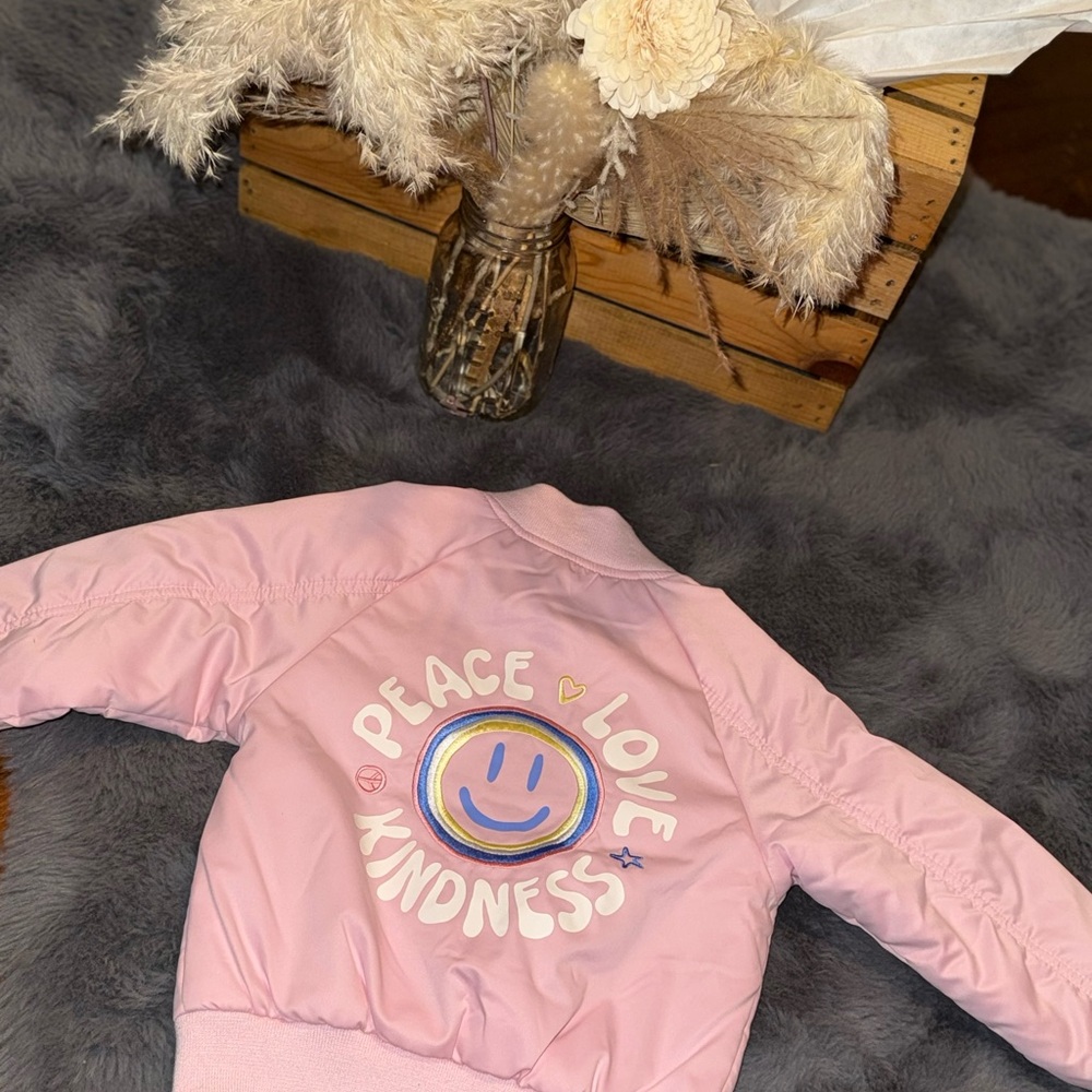 ❤️3T PINK SMILEY FACE BOMBER❤️